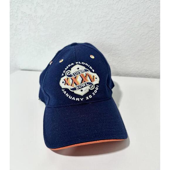 American Needle Navy Blue Vintage Superbowl Ballcap XXV Tampa Florida Size S/M - Picture 2 of 9